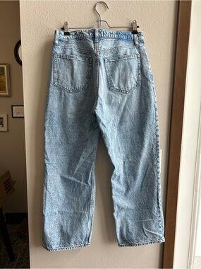 Abercrombie & Fitch Light Blue High-Rise Loose Jeans - Curve Love Size 28 short